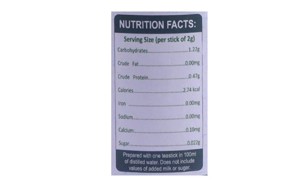 Crave Natura Mint Green Tea Sticks   Container  40 grams